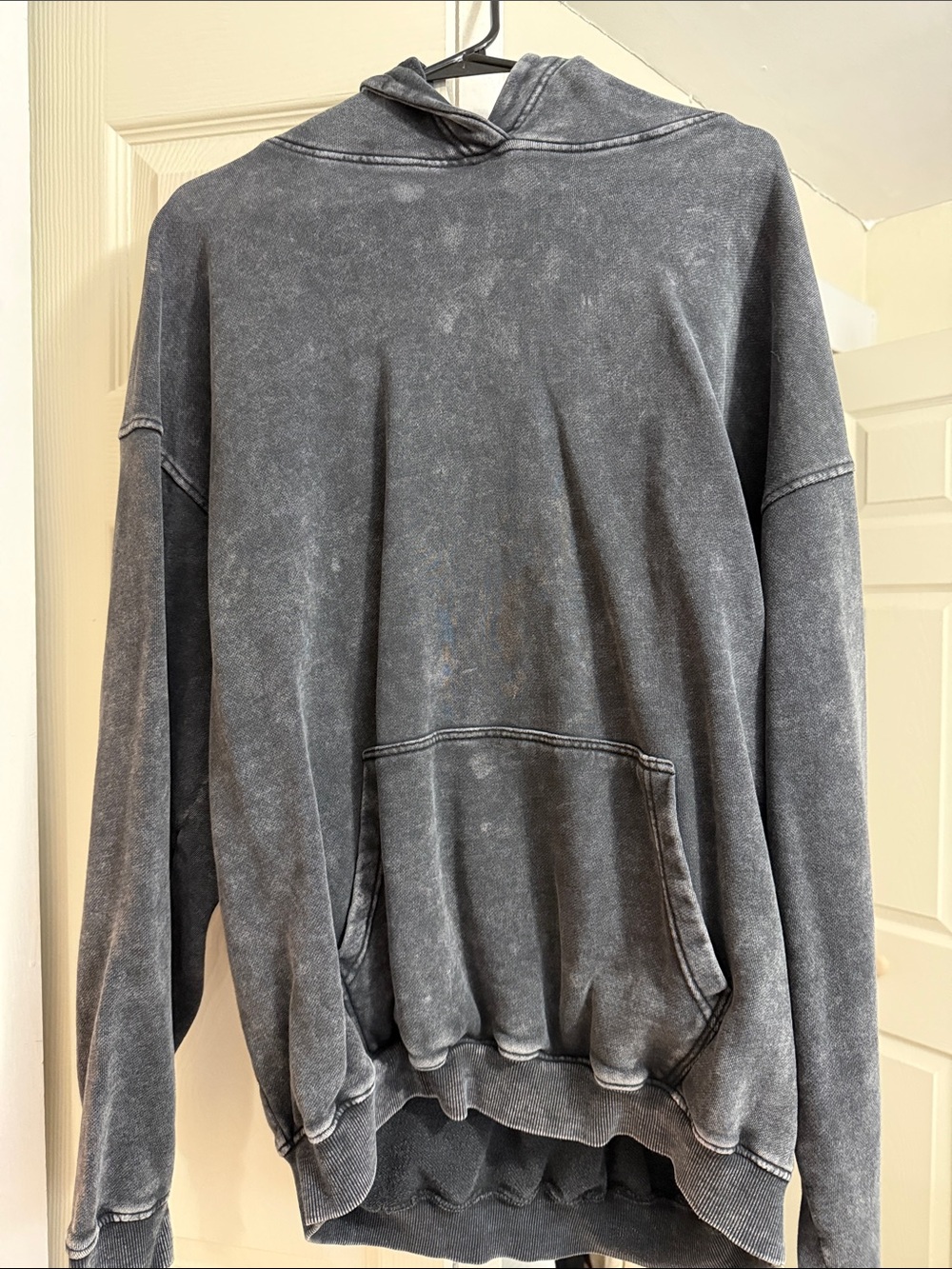 Washed Gray Men's Hoodie Sweater Size L/Xl